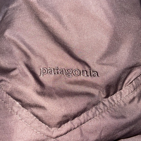 Patagonia Puffer Coat Jacket Womens Size Medium Brown Down Insulated With Hood - Picture 5 of 5